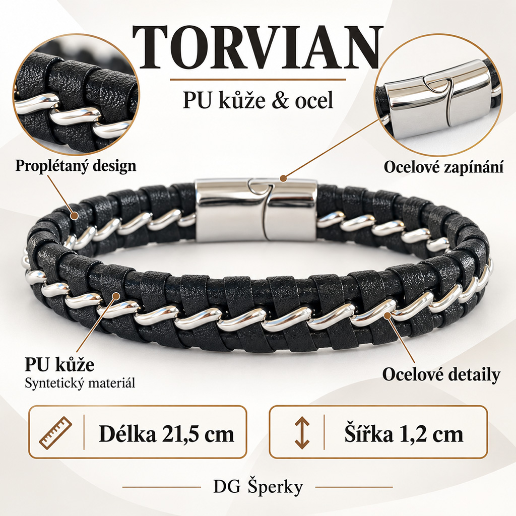 Torvian_ proplétaný pánský náramek kopie